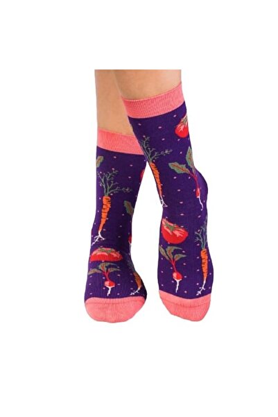 Pirin Hill Κάλτσες Little Gardener από λεπτό βαμβάκι, μωβ