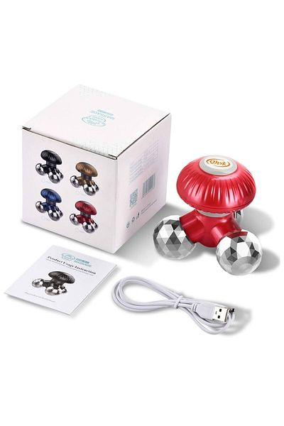 Generic QHYK Handheld Massager, Handheld Vibrating Massager with 3 Massage Heads, Electric