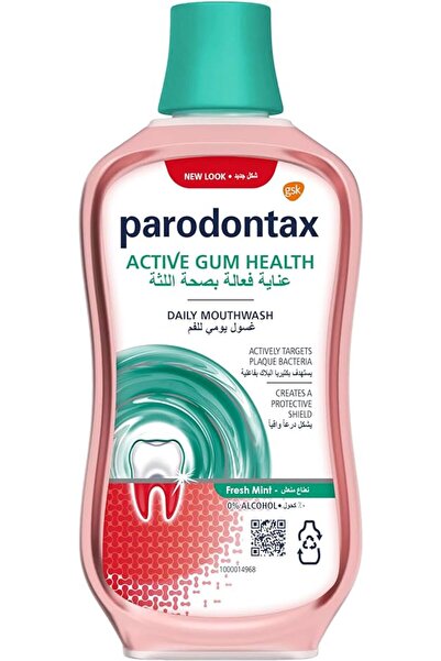 GSK غسول فم بارودونتكس اليومي الفعال بنكهة النعناع المنعش 300 مل