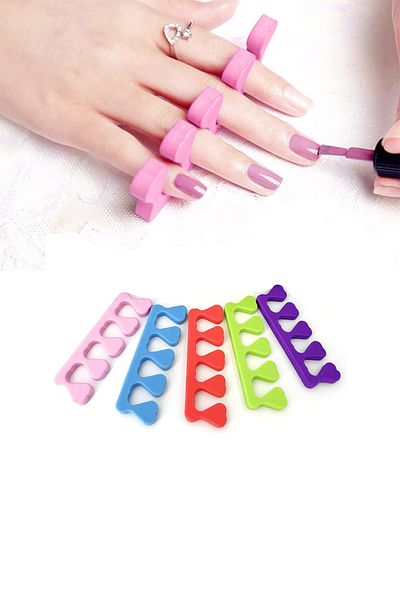 Fresh Moon Finger Separator Sponge 5Pcs Hand Foot Nail Care Nail Polish Applying Finger Separation Sponge Manicure Pedicure