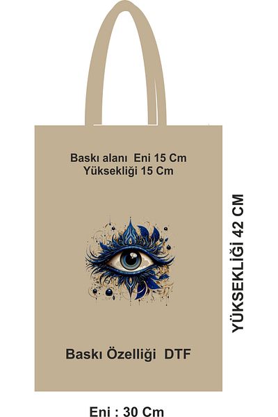 GİFTORA Printed Handle Shopping Bag Cloth Bag