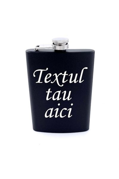 dalimag Stainless Steel Flask 8oz 240ml for Fine Drinks, Black, Dalimag, Customized with Your Text