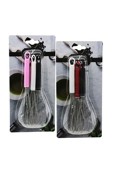 Beruflic 9cm - Mini 3Pcs Metal Beater - Plastic Handle