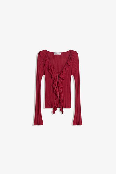 Bershka Jacket with bow and ruffles