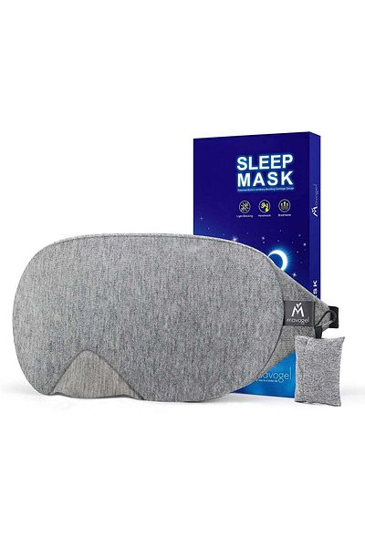 movel Mavogel Cotton Sleep Mask - Light Blocking Soft and Comfortable Night Eye Mask, Includes Travel Pouc