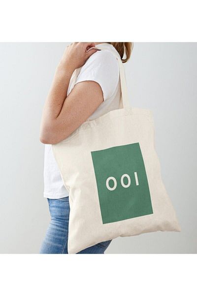 GİFTORA Squid Games 001 Number Designed Raw Cloth Shoulder Bag