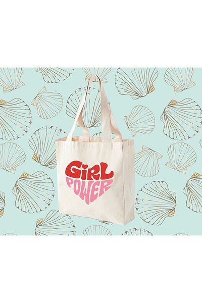 GİFTORA Girl Power Printed Gusseted Canvas Bag