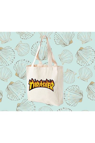 GİFTORA Thrasher Printed Gusseted Canvas Bag