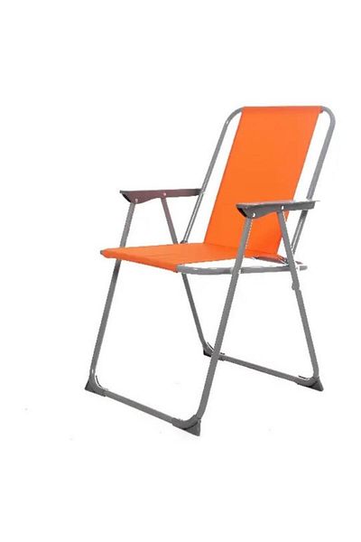 OMC Scaun de gradina si camping OMC, portocaliu, metalic, pliabil, 54.5 x 80 x 57 cm