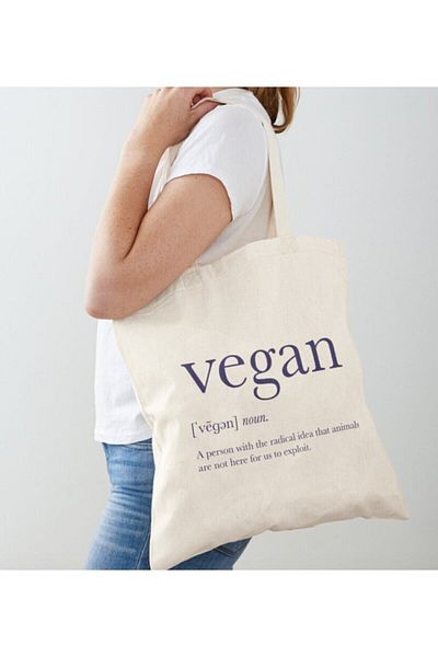 GİFTORA Vegan Meaningful Raw Cloth Shoulder Bag