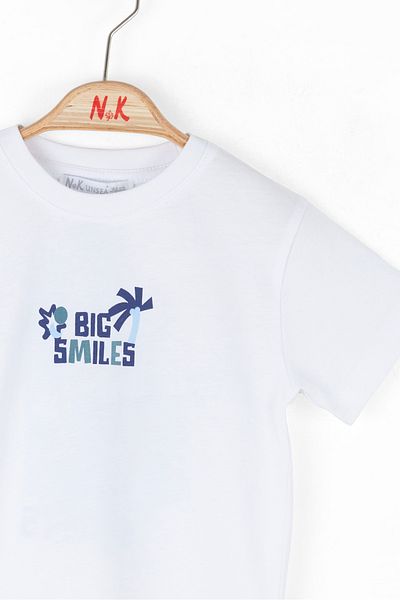 NK 48622 Smiles T-Shirt White 24-36 Months