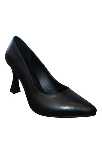 oktay kundura 100% Genuine Real Original Leather Black Stiletto 9cm Goblet Heel Height Women's Shoes