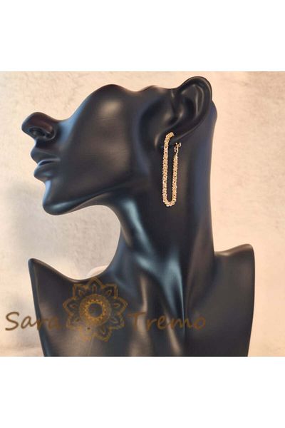 saratremo Chain-style earrings, 4.5 cm - Flexible elegant design