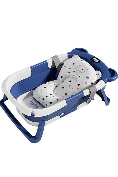 figga Cadita bebe cu suport FiGGA®, 63 x 42 x 20 cm, portabila, extra pliabila, termometru, picioare anti