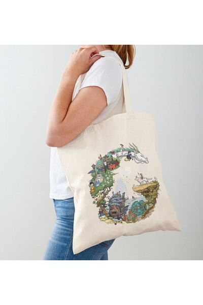 GİFTORA Anime Characters Ring Raw Cloth Bag