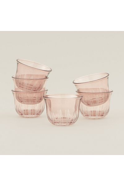 Dallaty 6pcs arabic coffee cup set, light purple