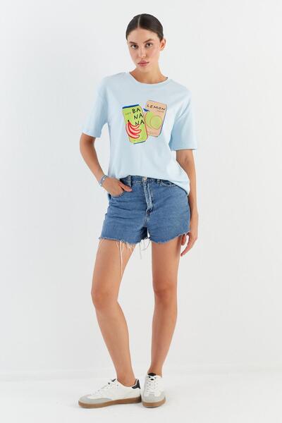 Shopping Shop Μπλουζάκι με στάμπα ΜΠΛΕ