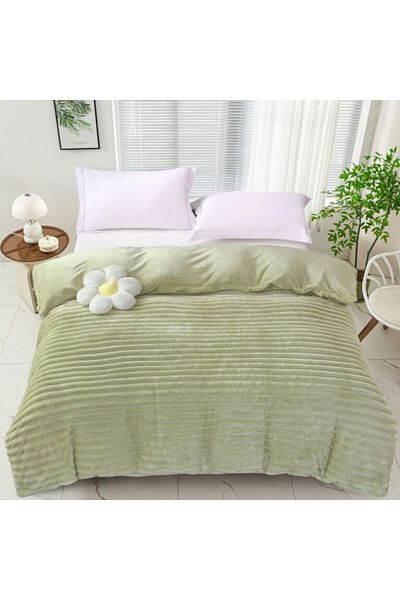 Pucioasa Cocolino Line quilt 200x230cm, Pale green