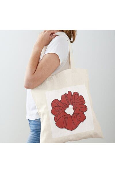 Generic Brand Red Buckle Printed Raw Cloth Shoulder
