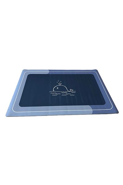 OEM Covoraș antiderapant pentru baie/bucătărie, absorbant, 60x90 cm, Gri/Albastru