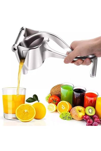 divendi-ro Manual fruit juicer with sieve, stainless steel, silver