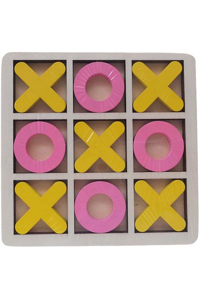 rexa Handmade Wooden XOXO Board Game – 12.5 x 12.5 x 0.5 cm, Classic Tic-Tac-Toe Strategy Game