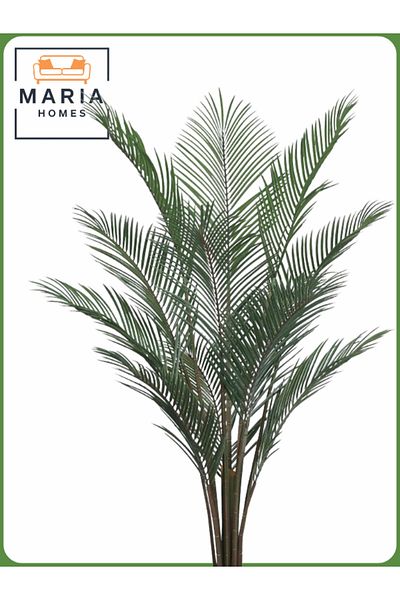 MARIA HOMES Artificial Areca Palm Tree 155 cm – Indoor Decorative Plant with White Pot