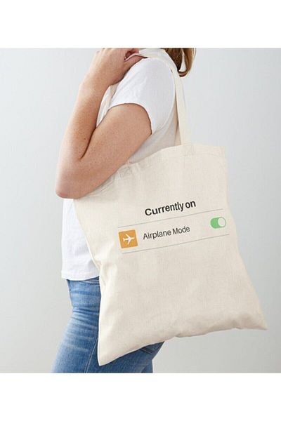 GİFTORA Raw Cloth Shoulder with Airplane Mode Design