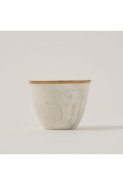 Dallaty La Mesa gold and beige marble Saudi coffee cups set cups 12 pcs