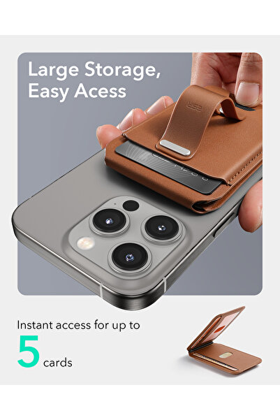 ESR Halolock Magsafe Wallet Stand Wallet Brown