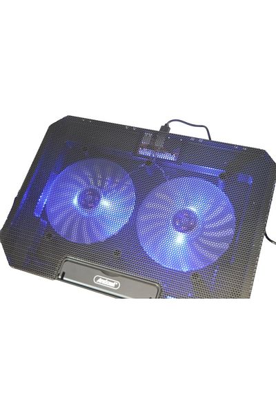 divendi-ro Suport laptop cu ventilator dublu, reglabil pe înălțime QSR03 - Negru
