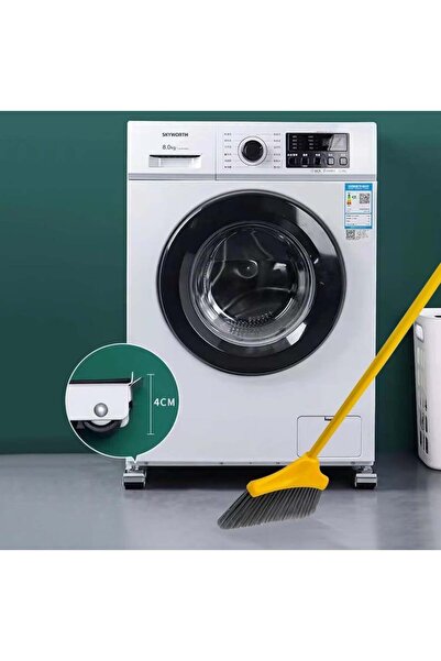 divendi-ro Extendible mobile support, metal, with wheels and telescopic base for moving, max load 300 kg, white