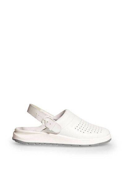 ABEBA Leather medical clogs 87020, White - 41