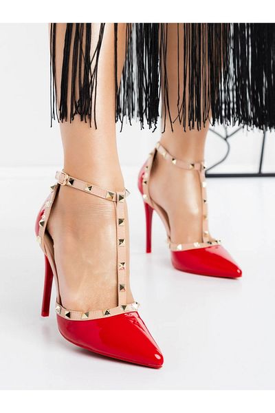 Mulanka Stiletto Shoes B-3 Red |