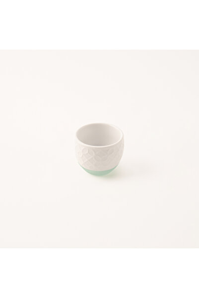 Dallaty طقم فناجين قهوة عربية من البورسلين الأبيض من صفاء