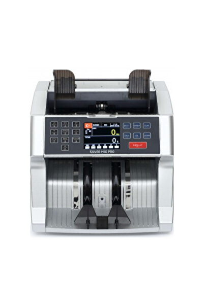 Bill Counter Silver Mix Pro Para Sayma Makinesi TL Karışık Sayım, Euro ve USD Adet Sayım