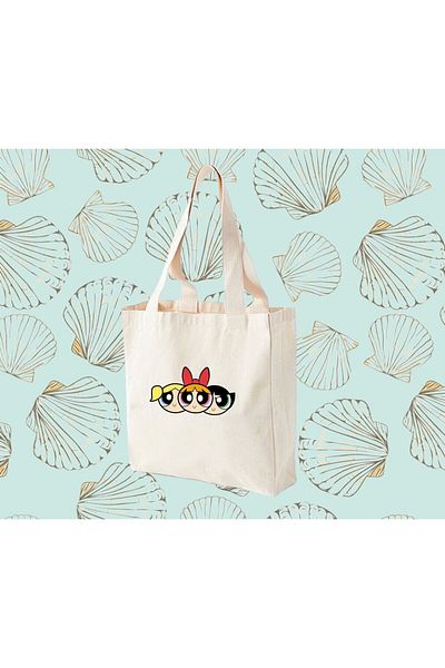 GİFTORA Powerpuff Girls Printed Gusseted Canvas Bag