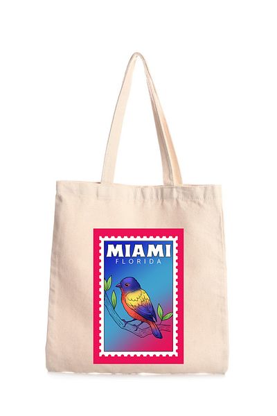 GİFTORA Miami Printed Canvas Bag