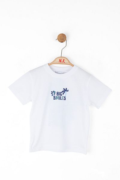 NK 48622 Smiles T-Shirt White 24-36 Months