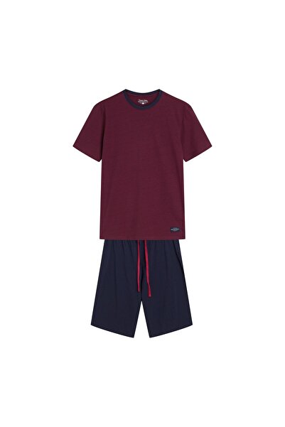 Henderson Men's Pajama 2-Piece Set Shorts & T-Shirt 100% Cotton Striped Comfortable & Minimalist | Dive