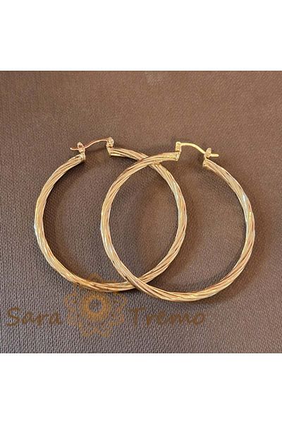 saratremo Thick Braided Earrings 5 cm - Bold Style and Elegance from Brazil