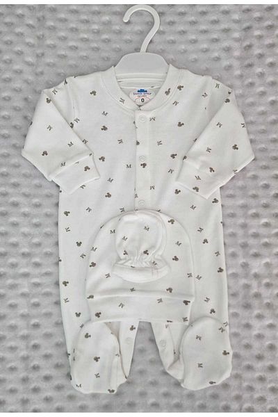 Sema Baby Mickey Head Patterned 3-Piece Jumpsuit Set