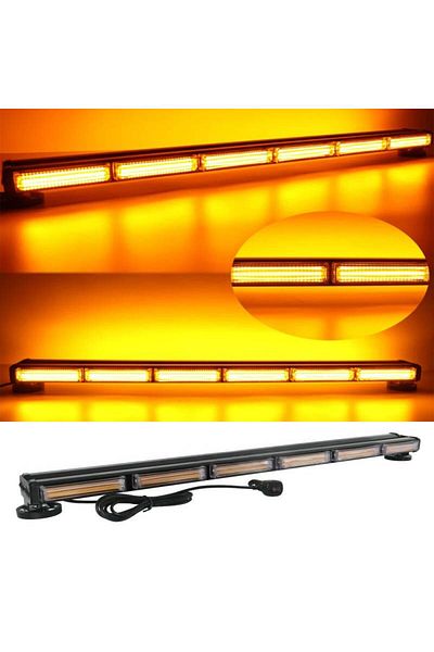 BGRJ Automotive 88cm double bar strobe light bar, 12V-24V, magnetic mounting