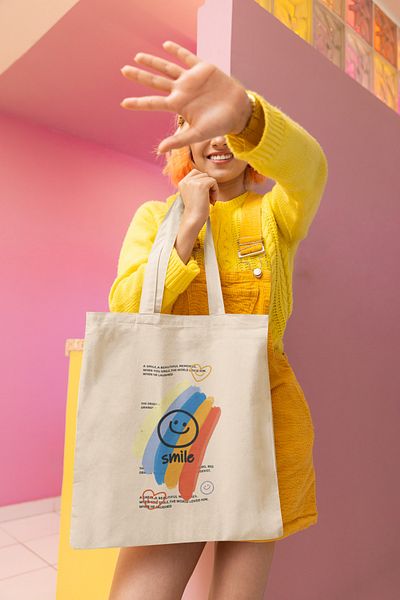 GİFTORA Smileprinted Cloth Bag