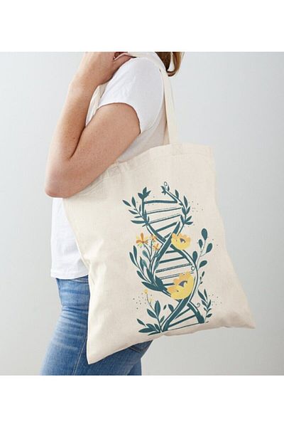 GİFTORA Dna Designed Raw Cloth Shoulder Bag