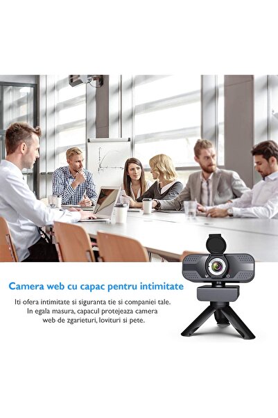 WowStep Webcam, S500 PRO Full HD, 360°, Omnidirectional Microphone, Tripod and Privacy Cover