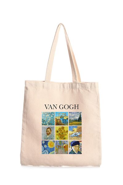 GİFTORA Van Gogh Printed Canvas Bag