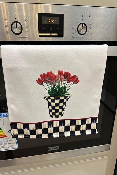 aymira home Decorative Kitchen Cotton Oven Towel Special Patterned Ethnic Model 35X50 cm Washable