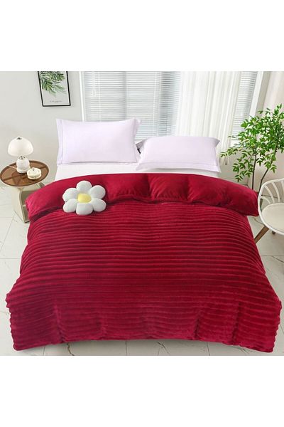Pucioasa Cocolino Line blanket 200x230cm, Red