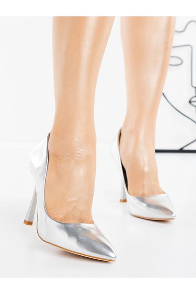 Tony&Co Stiletto Shoes H1012 Silver |